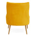 Everly - Contemporary Velvet Yellow Accent Chair