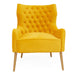 Everly - Contemporary Velvet Yellow Accent Chair