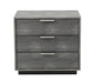 Dynasty - Modern Shagreen Three Drawer Nightstand