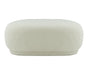 Kael - Contemporary White Sherpa Ottoman