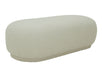 Kael - Contemporary White Sherpa Ottoman