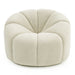 Gadson - Contemporary White Sherpa Swivel Chair Accent Chair