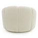 Gadson - Contemporary White Sherpa Swivel Chair Accent Chair