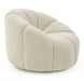 Gadson - Contemporary White Sherpa Swivel Chair Accent Chair