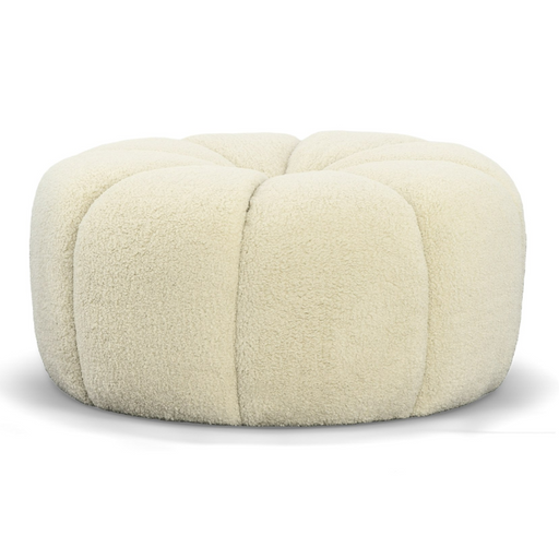 Gadson - Contemporary White Sherpa Ottoman