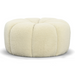 Gadson - Contemporary White Sherpa Ottoman