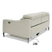 Eden - Modern Grey Leather Loveseat with 2 Recliners