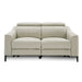 Eden - Modern Grey Leather Loveseat with 2 Recliners
