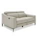 Eden - Modern Grey Leather Loveseat with 2 Recliners
