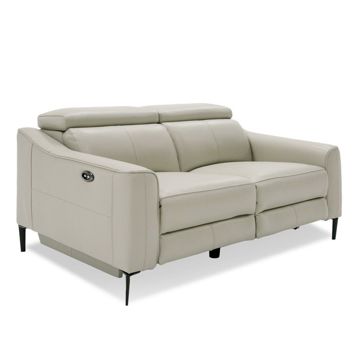 Eden - Modern Grey Leather Sofa Set