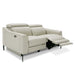 Eden - Modern Grey Leather Loveseat with 2 Recliners