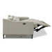 Eden - Modern Grey Leather Loveseat with 2 Recliners