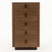 Chelton- Contemporary Walnut and White Ceramic Chest