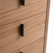 Chelton- Contemporary Walnut and White Ceramic Chest
