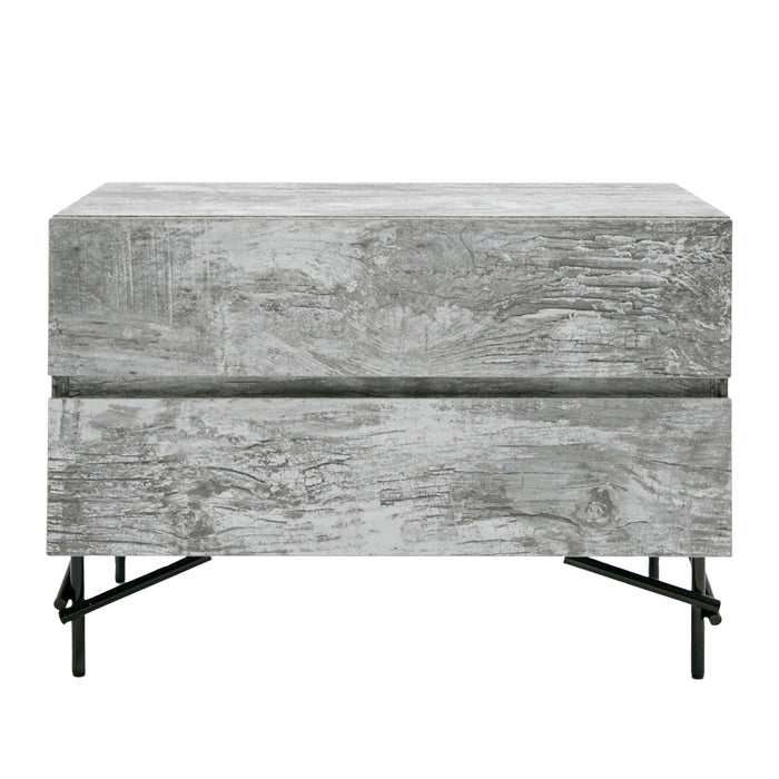 Aria - Italian Modern Multi Grey with texture Nightstand