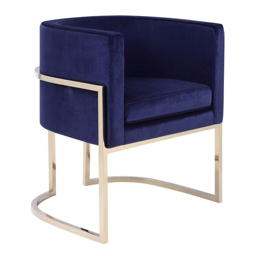 Betsy - Modern Navy Blue Velvet + Gold Kids Chair