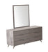 Bronx Italian Modern Faux Concrete & Grey Dresser & Mirror Set