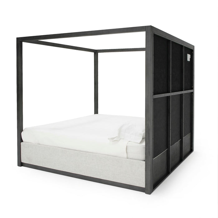 Manhattan - Contemporary Canopy Grey Bed -eastern
