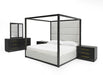Manhattan - Contemporary Canopy Grey Bed -queen
