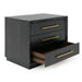 Manhattan - Contemporary Grey and Gold Nightstand