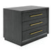 Manhattan - Contemporary Grey and Gold Nightstand