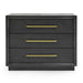 Manhattan - Contemporary Grey and Gold Nightstand
