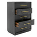 Manhattan- Contemporary Grey and Gold Chest