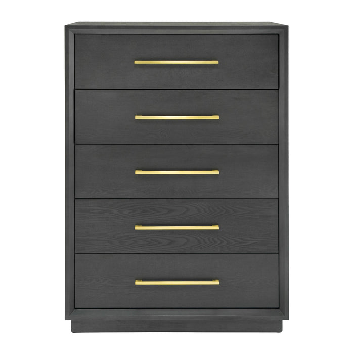 Manhattan- Contemporary Grey and Gold Chest