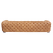 Dexter - Transitional Camel Full Italian Leather Tufted Sofa