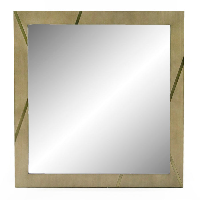Nixa - Modern Birch + Brushed Bronze Mirror