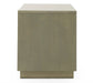 Nixa - Modern Wide Birch + Brushed Bronze Nightstand
