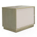Nixa - Modern Wide Birch + Brushed Bronze Nightstand