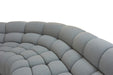 Yolonda - Modern Light Grey Curved Sectional Sofa
