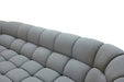 Yolonda - Modern Light Grey Curved Sectional Sofa