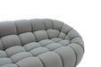 Yolonda - Modern Light Grey Curved Sectional Sofa