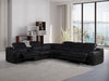 Global United 6111 7-Piece L-Shaped Power Sectional – Black