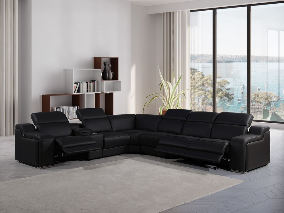 DivanItalia 1116 7pc(3pwr) Sectional – Black