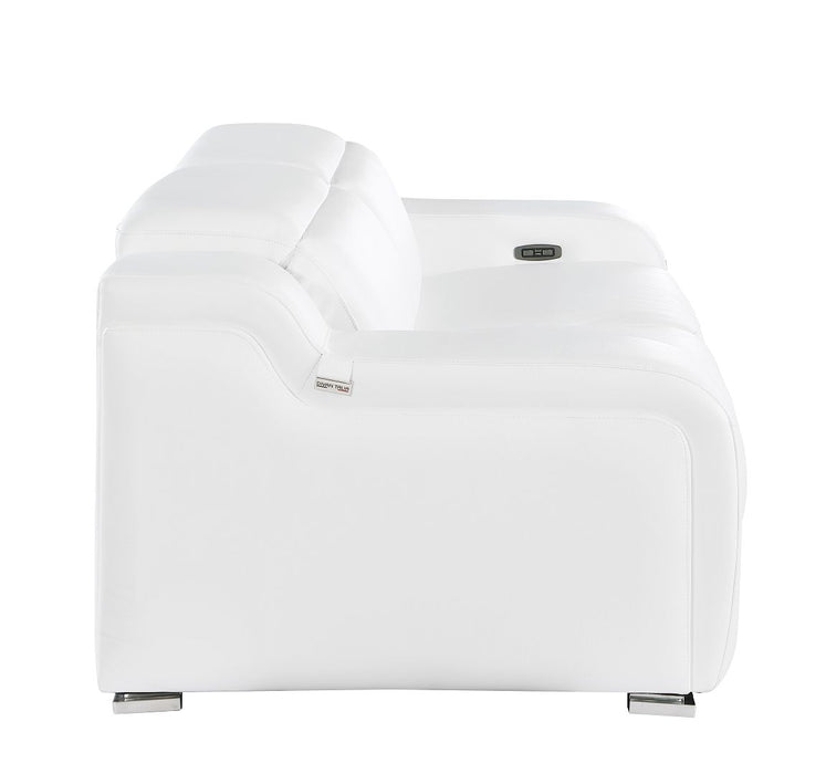 Global United 6111 Power Reclining Loveseat | Genuine Leather