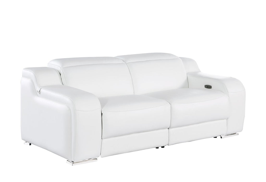 Global United 6111 Power Reclining Loveseat | Genuine Leather