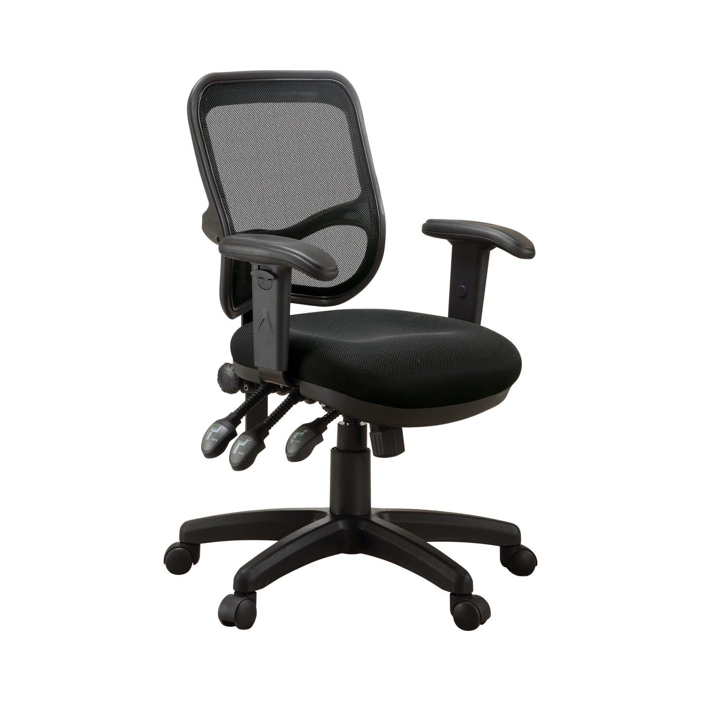 BLACK - ADJUSTABLE HEIGHT OFFICE CHAIR