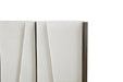 Nixa - Modern Beige Velvet + Brushed Bronze Bed-queen