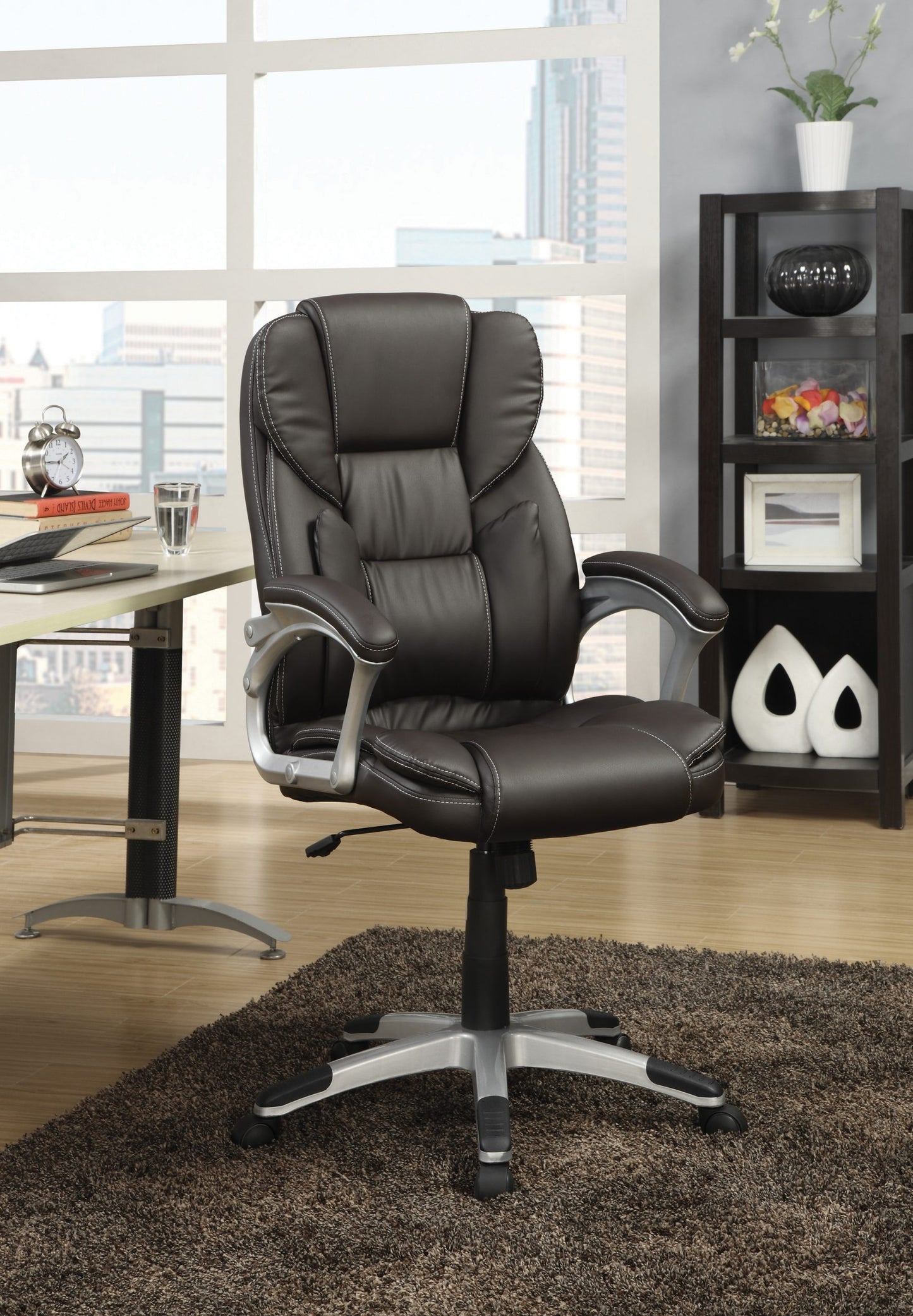 DARK BROWN - ADJUSTABLE OFFICE CHAIR