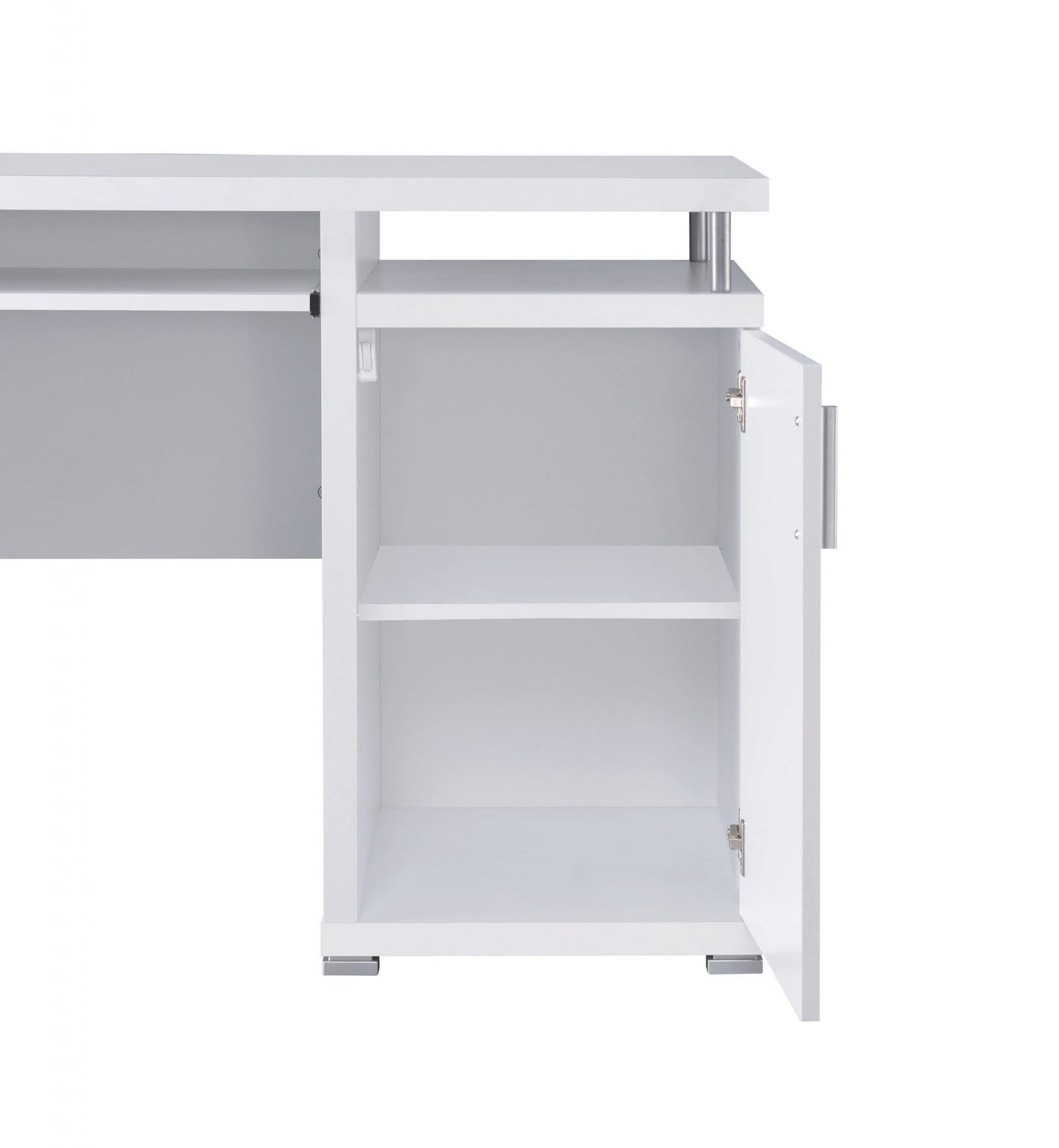 WHITE - 2-DRAWER OFFICE DESK