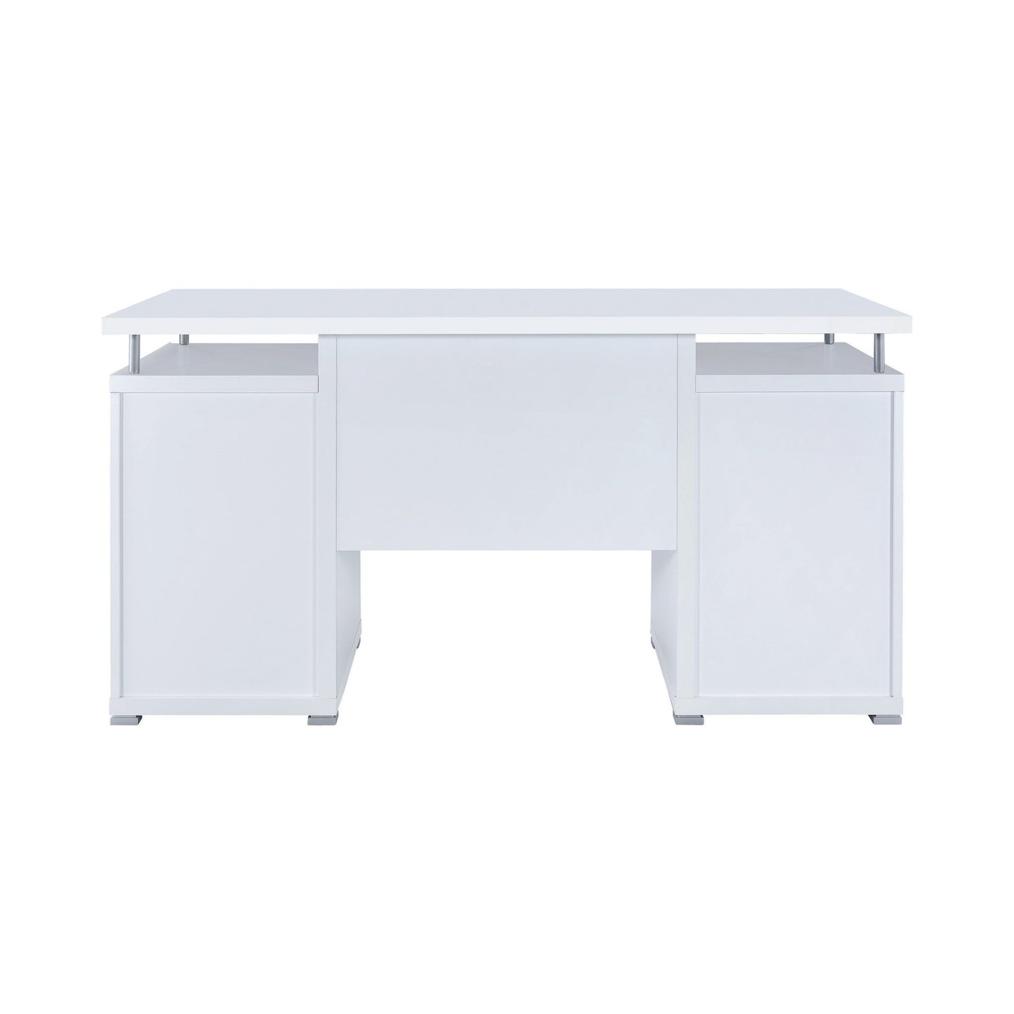 WHITE - 2-DRAWER OFFICE DESK