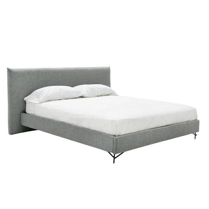 Aria - Italian Modern Grey Fabric Bed