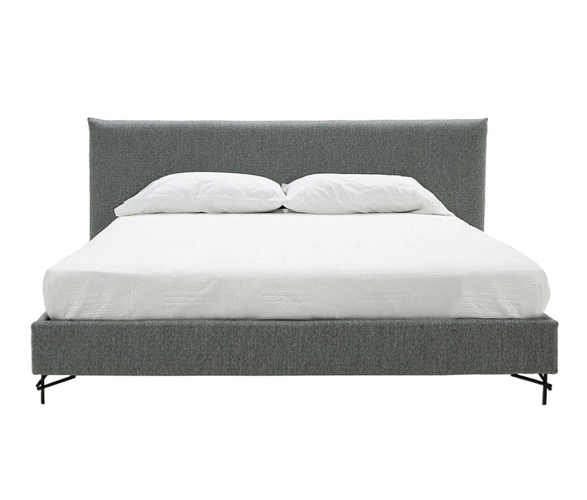 Aria - Italian Modern Grey Fabric Bed