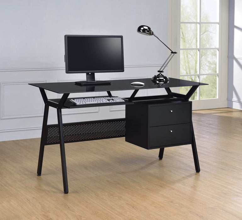 WEAVE  OFFICE TABLE - Black Contemporary Office Table | NorCal Furniture Santa Clara CA