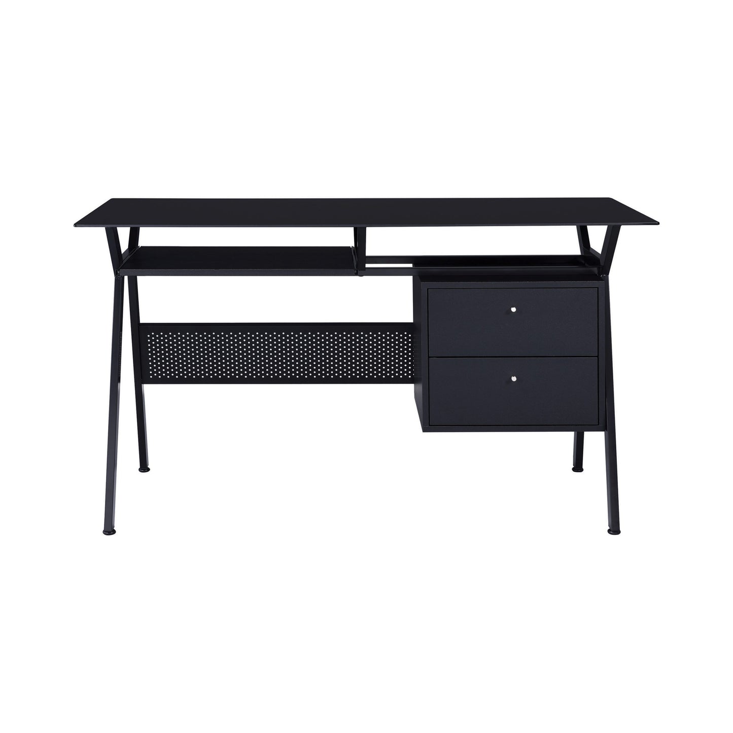 BLACK - 2-DRAWER COMPUTER DESK