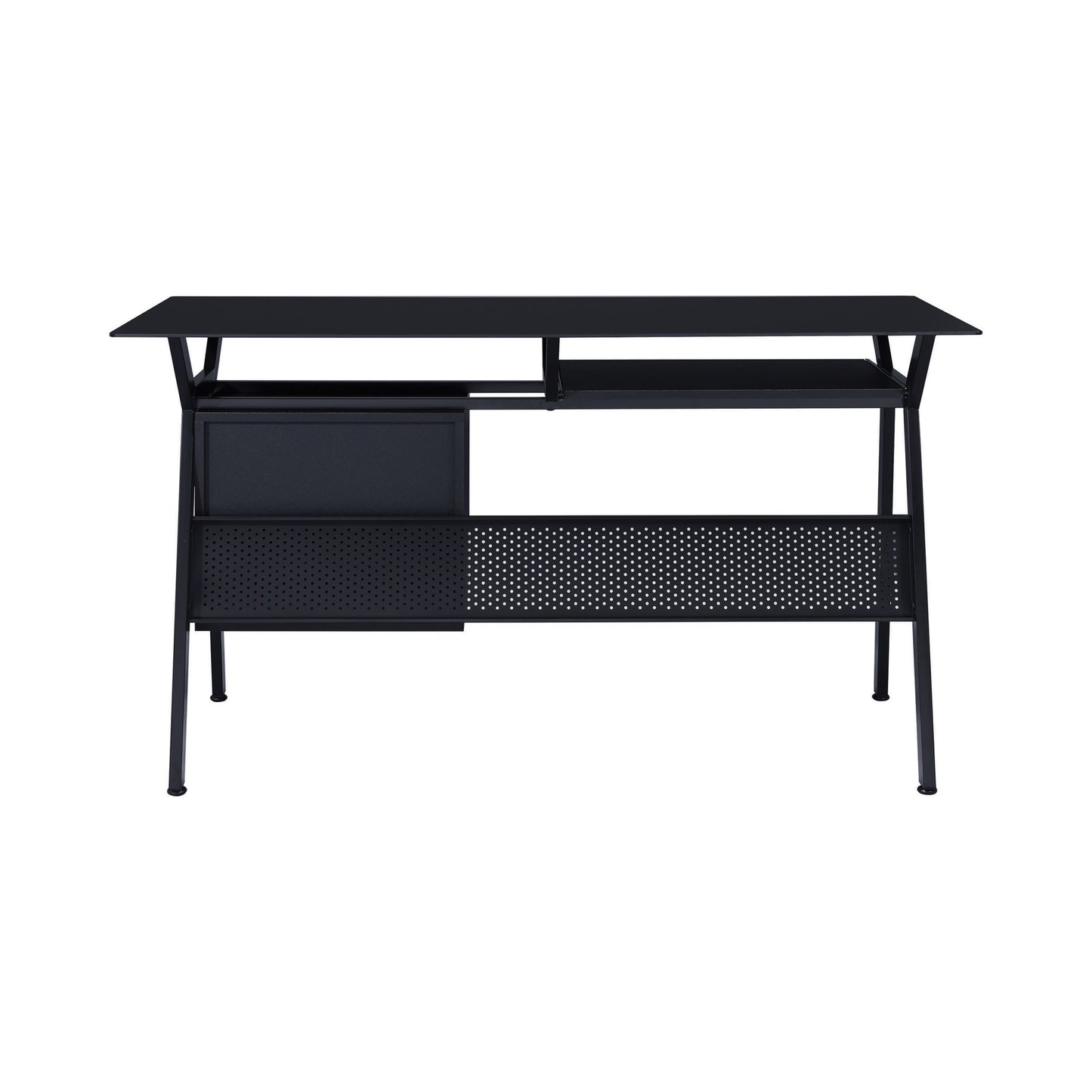 BLACK - 2-DRAWER COMPUTER DESK