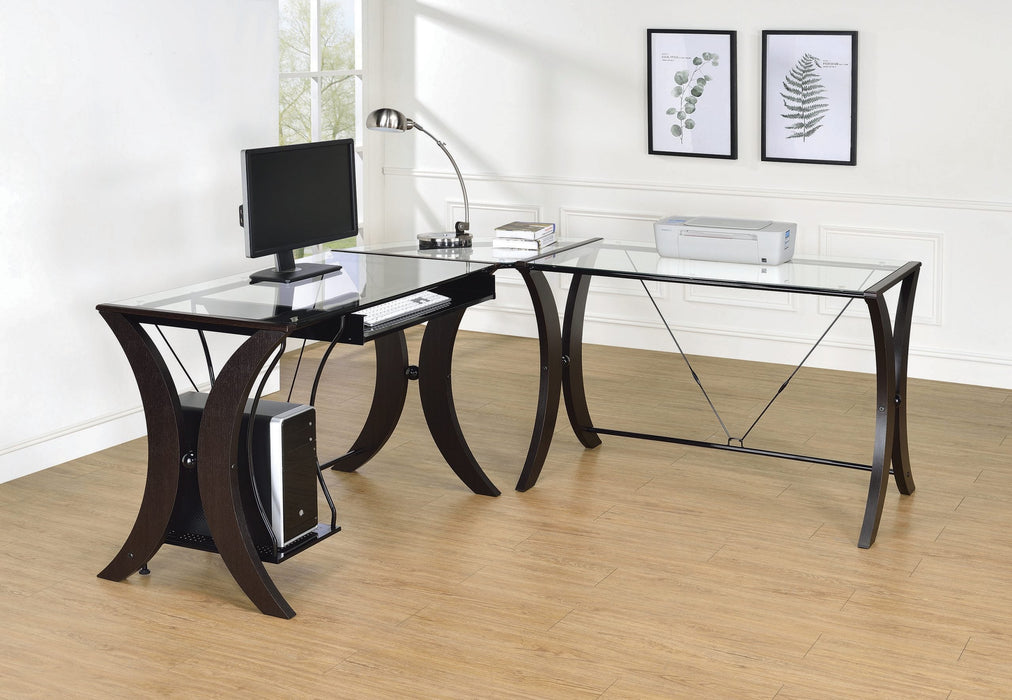 TEREY  OFFICE TABLE - Brown Contemporary Office Table | NorCal Furniture Santa Clara CA